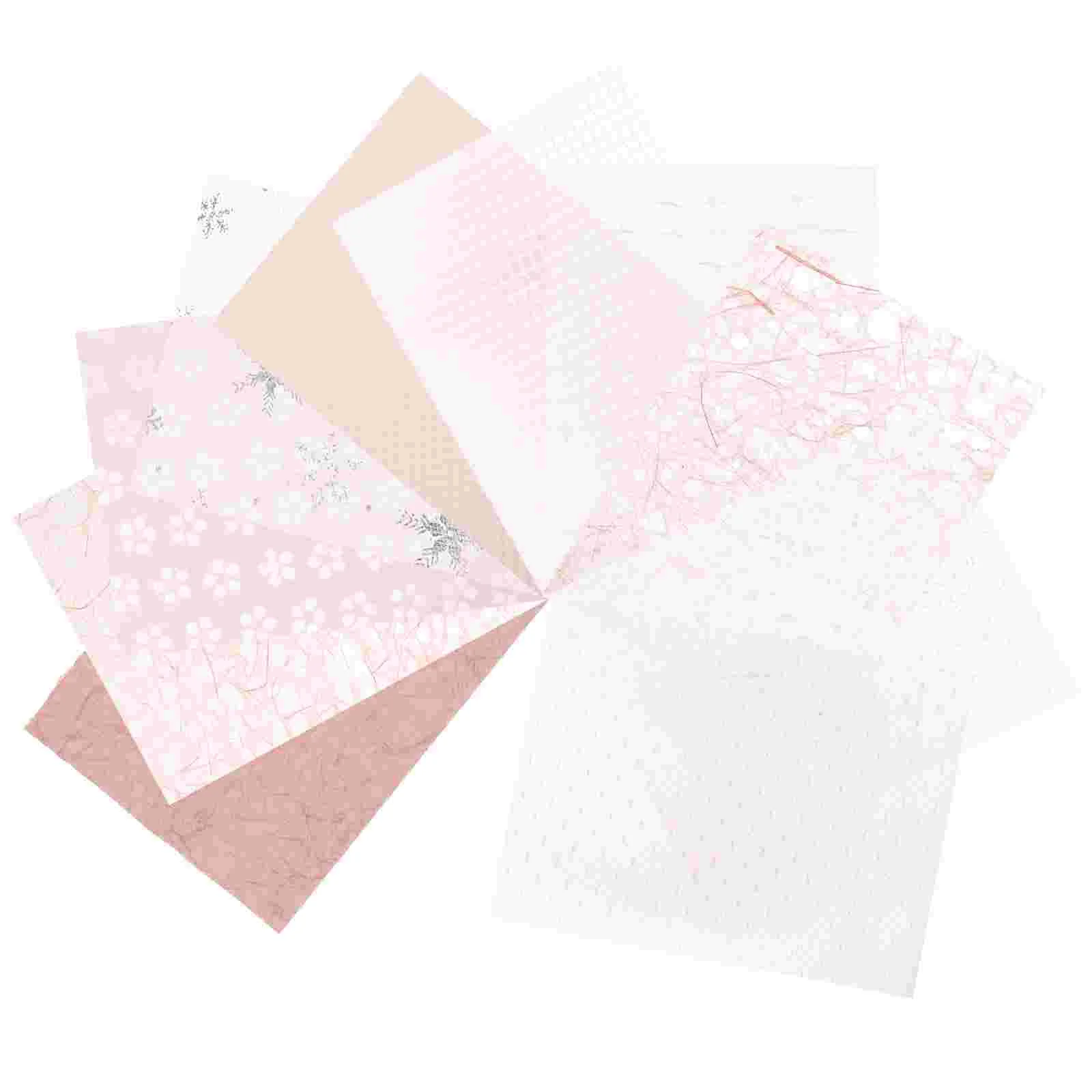 10 листа текстурирани ръчно изработени хартиени листове Декоративни хартиени листове за скрапбук Декори за подложка