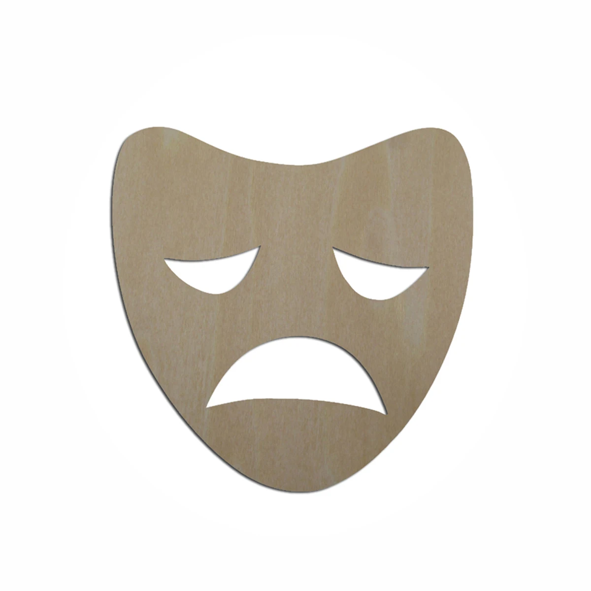 Недовършени заготовки Дървена драма маска, силует дървени маски форма, DIY стая декор, класни стаи декорация