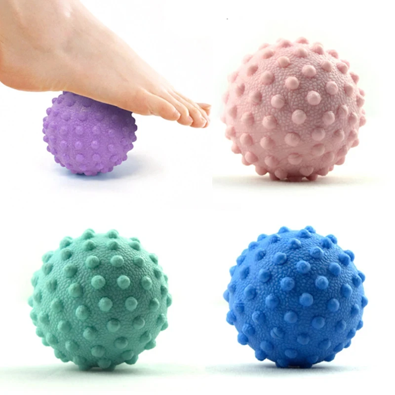 Durable TPE Spiky Massage Ball Trigger Point Sport Fitness Hand Foot Pain Relief Plantar Fasciitis Reliever Hedgehog 4.5cm Топки