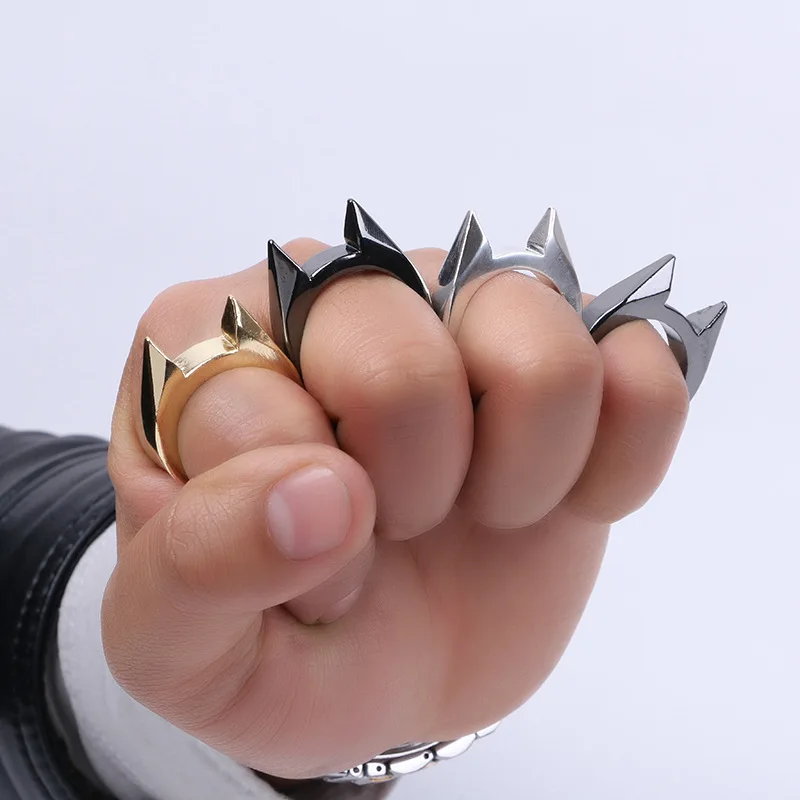3 броя Оръжеен пръстен Оцеляване на пръста Безопасност Борба EDC Gear Tool Защита на кокалчето Жени Дама Самозащита Защита Борба На открито